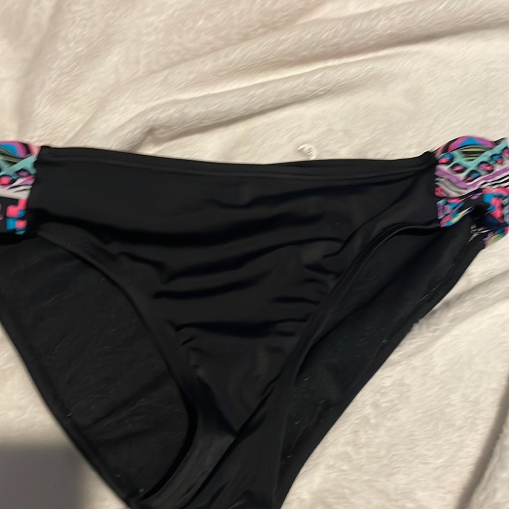 Black bikini bottoms full coverage